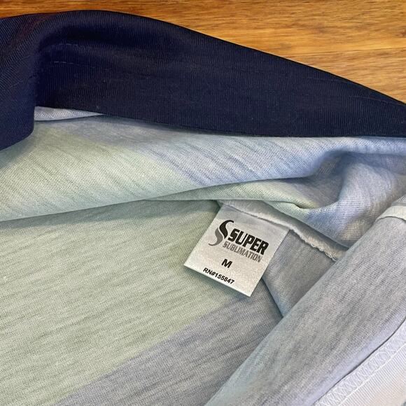 Bright Rainbow Striped Men's T-Shirt Size Medium Sublimated FromTiny Human Pride - Picture 11 of 11